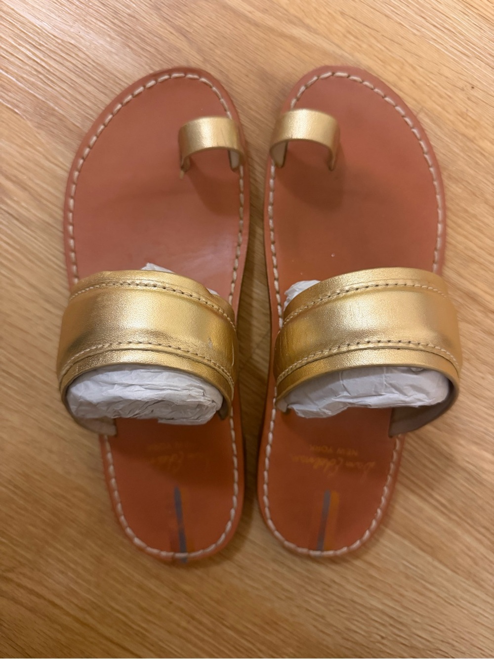 Sam Edelman Gold Slide Sandals